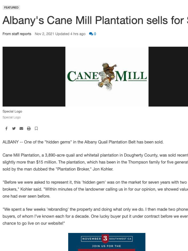 Cane Mill Albany Herald