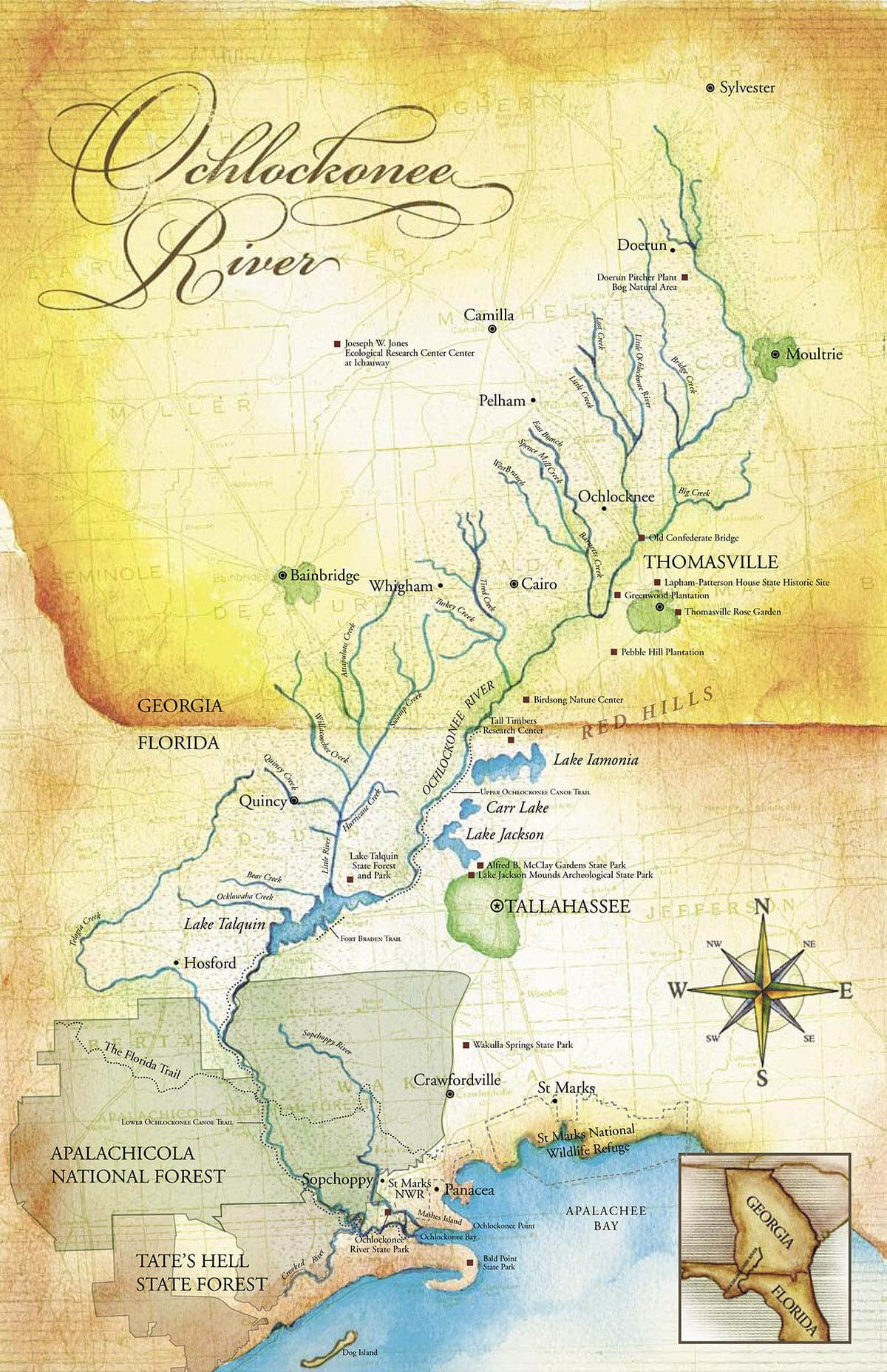 Ochlockonee River Watershed Map